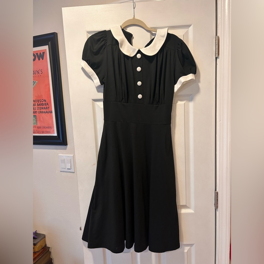 Voodoo Vixen Black and White Midi Dress